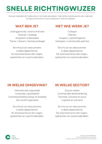 Snelle richtingwijzer