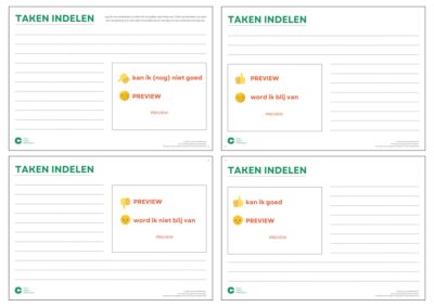 Taken indelen