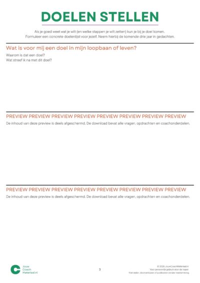 Doelen stellen