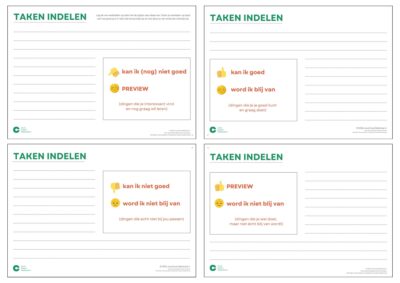 Taken indelen